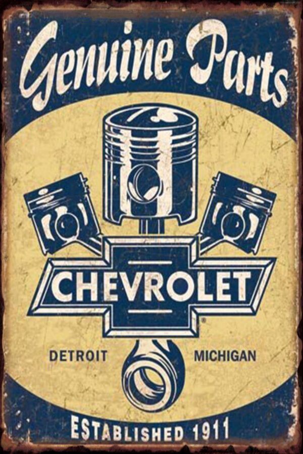 Plaque métal plate 20 x 30 cm : CHEVROLET – Image 2