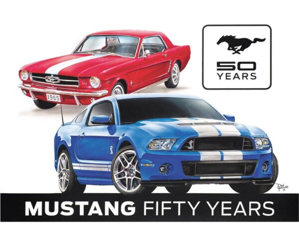 Plaque métal publicitaire 30 x 40 cm : Ford Mustang 50th – Image 2