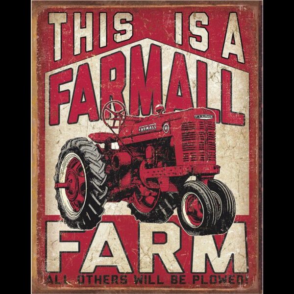 Plaque métal publicitaire 30x40cm plate : FARMALL FARM