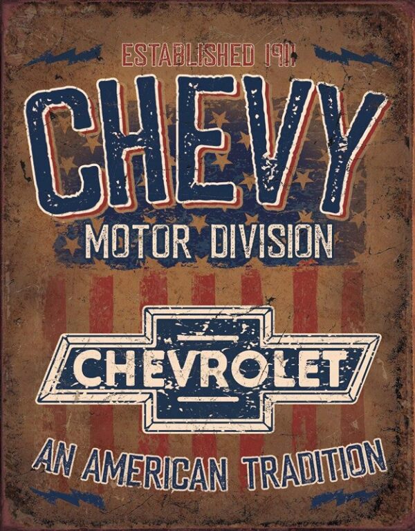 Plaque métal publicitaire 30 x 40 cm : Chevy American Tradition – Image 2