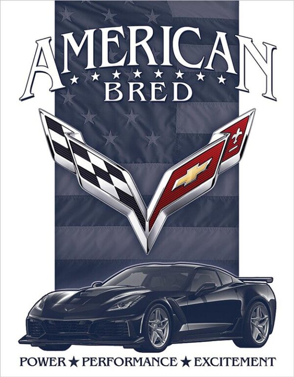 Plaque métal publicitaire 30 x 40 cm : Corvette - American Bred – Image 2