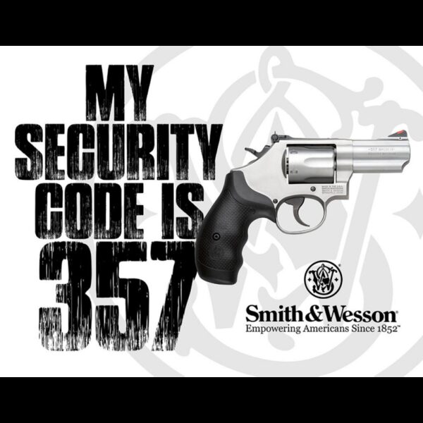 Plaque métal publicitaire 30x40cm plate : Smith et Wesson 357