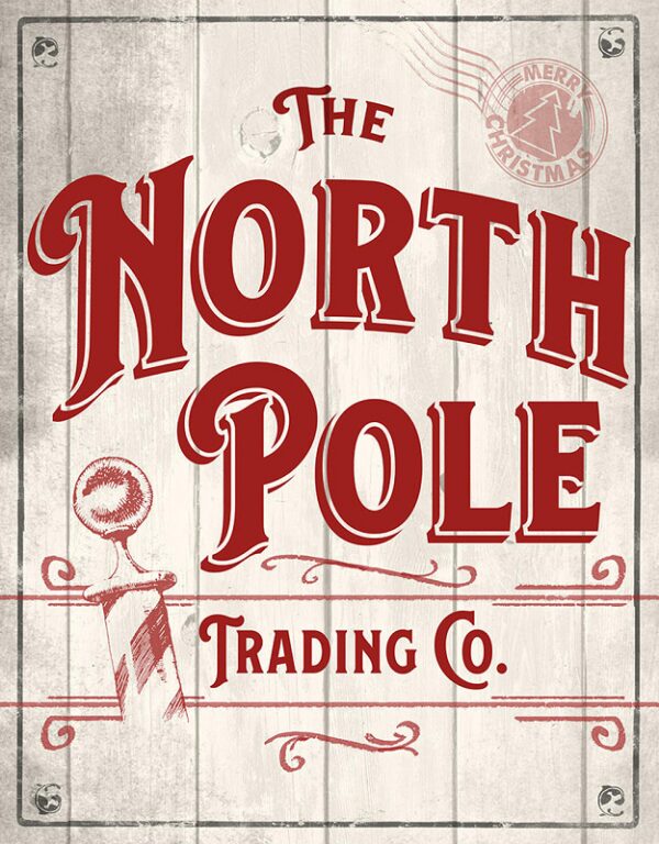 Plaque métal publicitaire 30 x 40 cm : THE NORTH POLE - Trading Co – Image 2