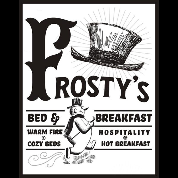 Plaque métal publicitaire 30 x 40 cm : FROSTY'S INN