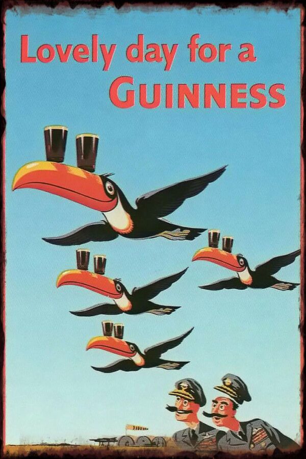 Plaque métal plate 20 x 30 cm : Lovely day for a GUINNESS – Image 2