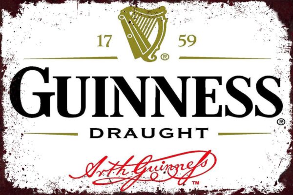 Plaque métal plate 20 x 30 cm : GUINNESS DRAUGHT – Image 2