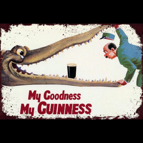 Plaque métal plate 20 x 30 cm : My Godness My GUINNESS