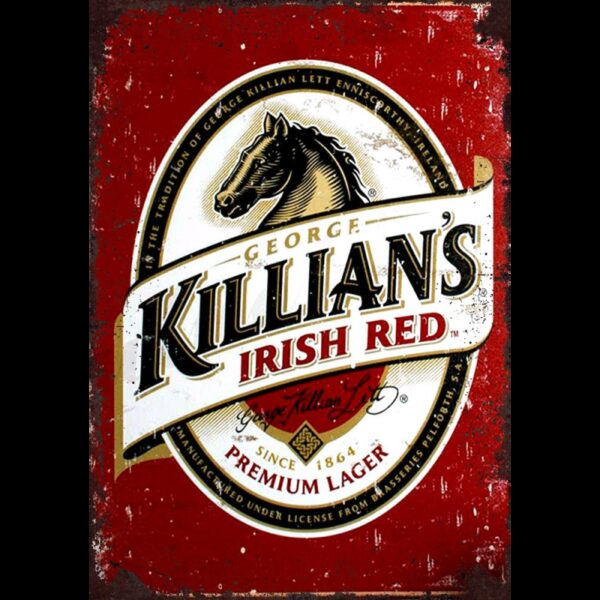 Plaque métal plate 20 x 30 cm : KILLIAN'S Irish Red