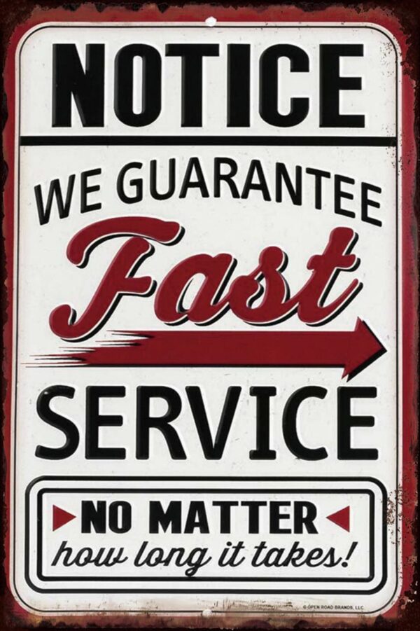 Plaque métal plate 20 x 30 cm : Fast Services – Image 2