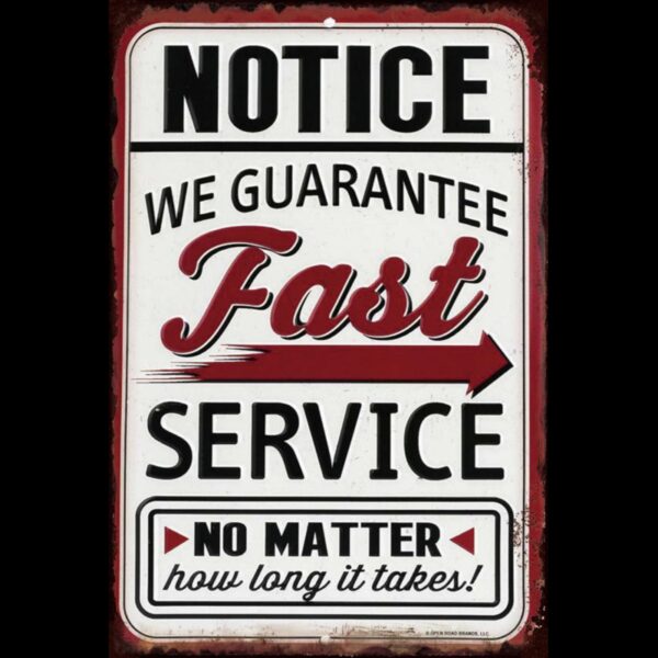 Plaque métal plate 20 x 30 cm : Fast Services
