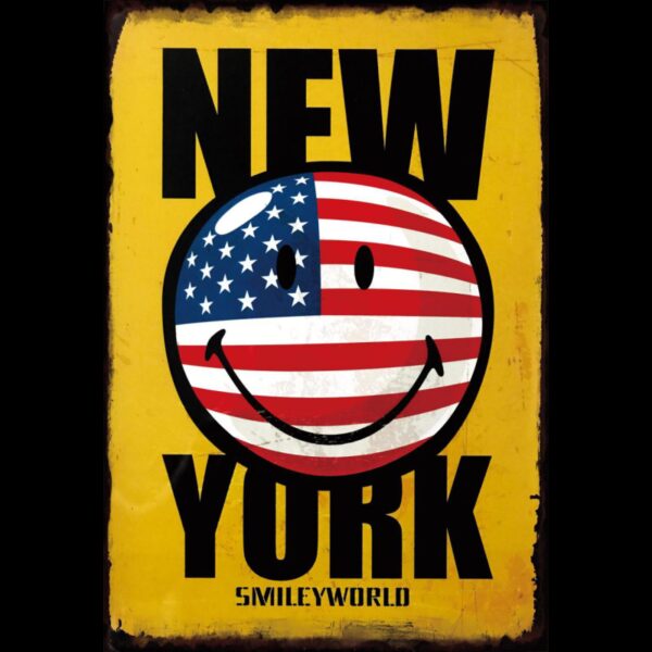 Plaque métal plate 20 x 30 cm : NEW YORK
