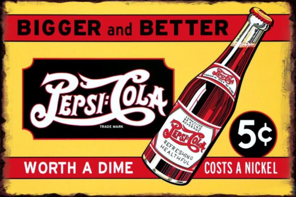 Plaque métal plate 20 x 30 cm : PEPSI COLA – Image 2