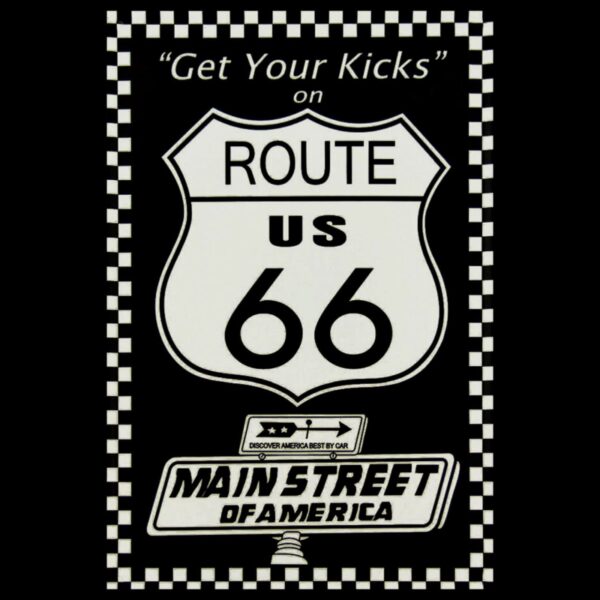 Plaque métal plate 20 x 30 cm : ROUTE 66