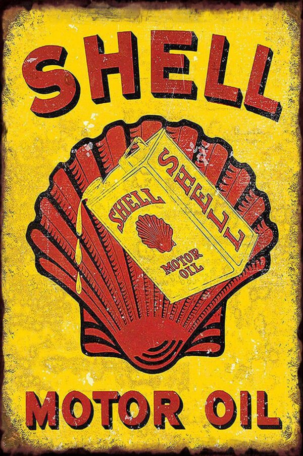 Plaque métal plate 20 x 30 cm : SHELL Motor Oil – Image 2