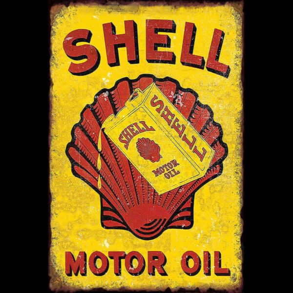 Plaque métal plate 20 x 30 cm : SHELL Motor Oil