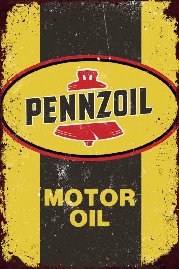 Plaque métal plate 20 x 30 cm : PENNZOIL – Image 2