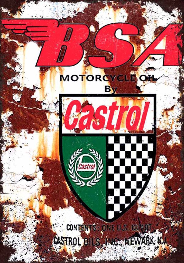 Plaque métal plate 20 x 30 cm : Castrol BSA – Image 2