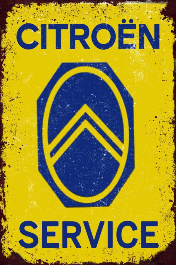 Plaque métal plate 20 x 30 cm : Citroen Service – Image 2