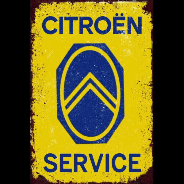 Plaque métal plate 20 x 30 cm : Citroen Service