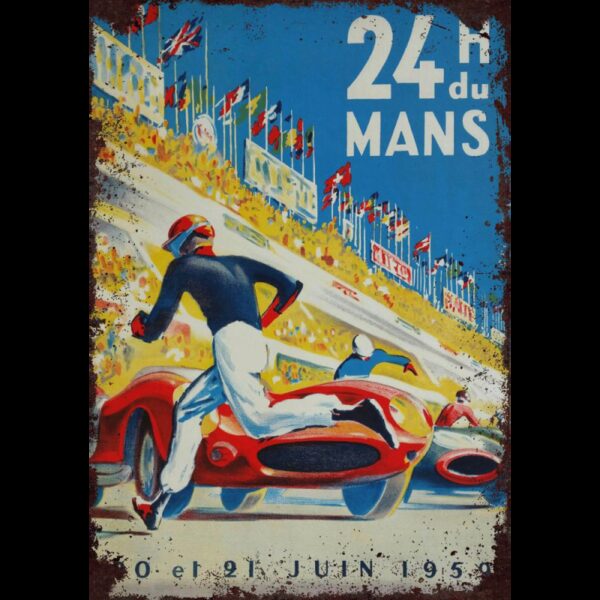 Plaque métal plate 20 x 30 cm : 24 h du Mans
