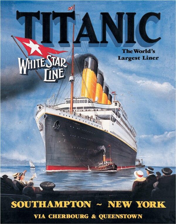 plaque métal plate Le Titanic White Star Line Ci – Image 2