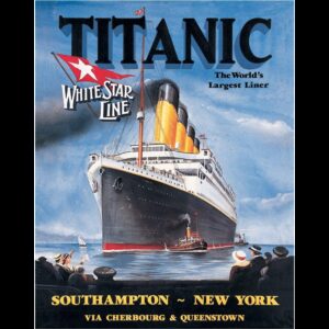 plaque métal plate Le Titanic White Star Line Ci