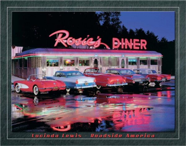 Plaque métal publicitaire 30x40cm plate: Lucinda Lewis, Rosie's Diner – Image 2