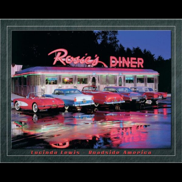 Plaque métal publicitaire 30x40cm plate: Lucinda Lewis, Rosie's Diner