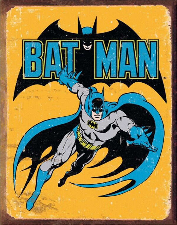 Plaque métal plate 30 x 40 cm : Batman Rétro – Image 2