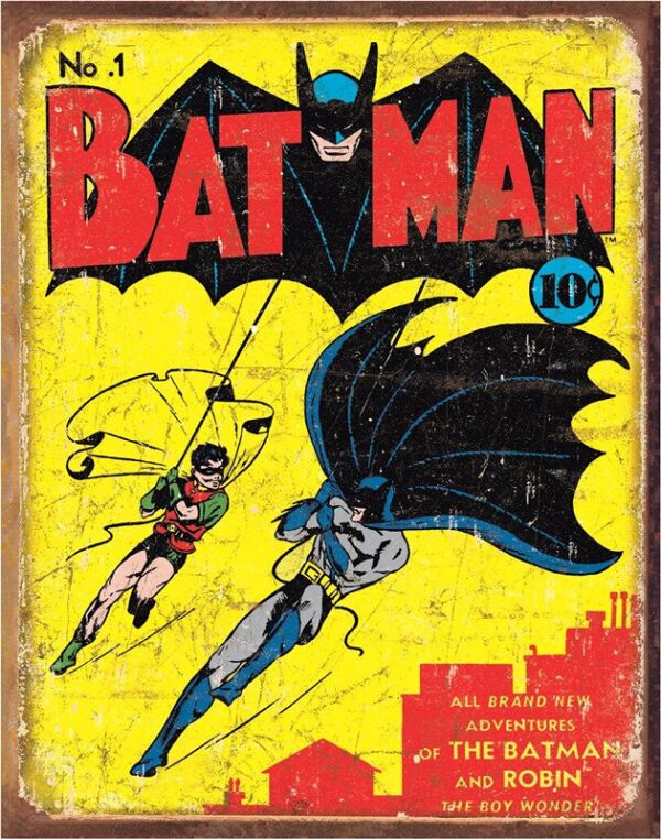 Plaque métal plate 30 x 40 cm : Batman couverture No 1 – Image 2