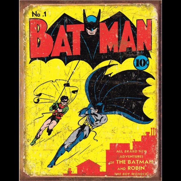 Plaque métal plate 30 x 40 cm : Batman couverture No 1
