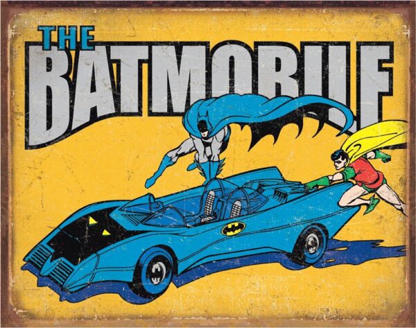 Plaque métal plate 30 x 40 cm : Batman - The Batmobile – Image 2