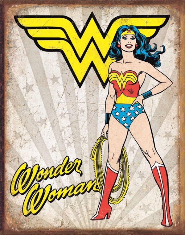 Plaque métal plate 30 x 40 cm : Wonder Woman Heroic – Image 2