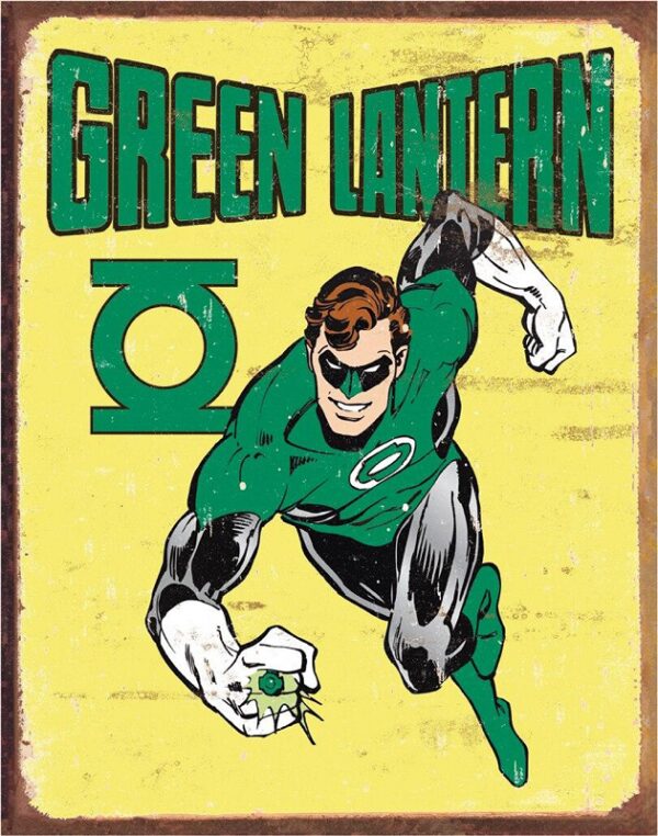 Plaque métal plate 30 x 40 cm : Green Lantern Retro – Image 2