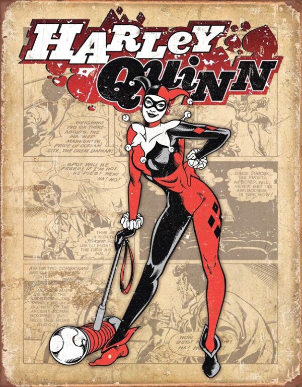 Plaque métal plate 30 x 40 cm : Harley Quinn – Image 2