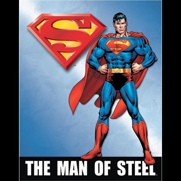 Plaque métal plate 30 x 40 cm : Superman - The Man of Steel