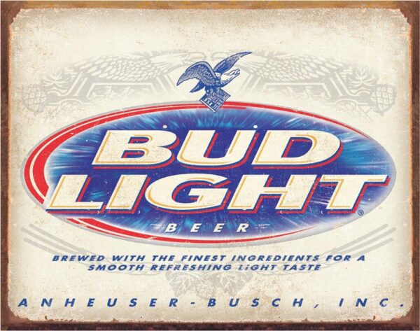 Plaque métal plate 30 x 40 cm : BUD Light Retro – Image 2