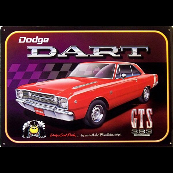 Plaque métal plate 30 x 43 cm : DODGE DART
