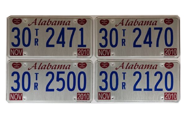 ALABAMA (V2) : Plaque immatriculation US 30x15cm plate – Image 2