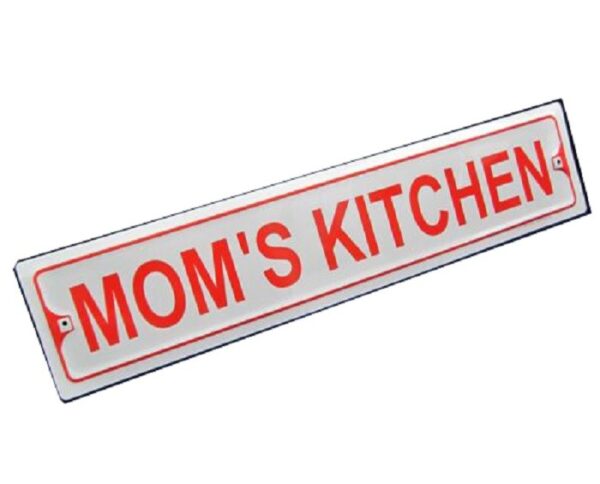 Plaque métal publicitaire rect. plate 64 x 14 cm MOM'S KITCHEN – Image 2