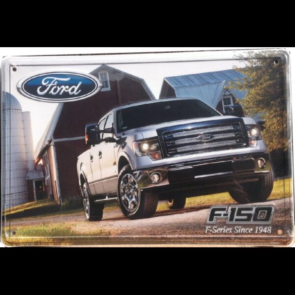 Plaque métal publicitaire plate avec relief 45 x 30.5 cm FORD F-150