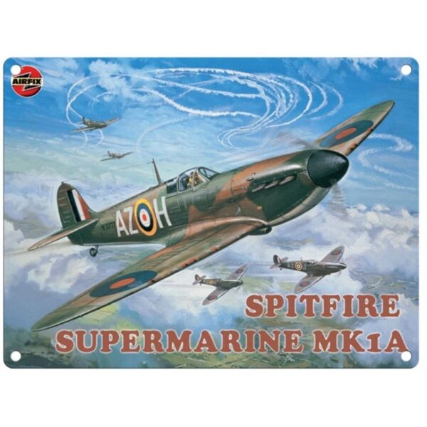 Plaque métal 20x30 cm plane : Spitfire Supermarine MK1A