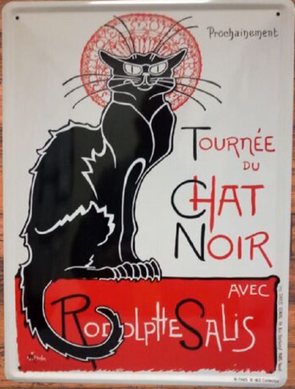 Plaque métal bombée 20 x 30 cm : Tournée du Chat Noir – Image 2