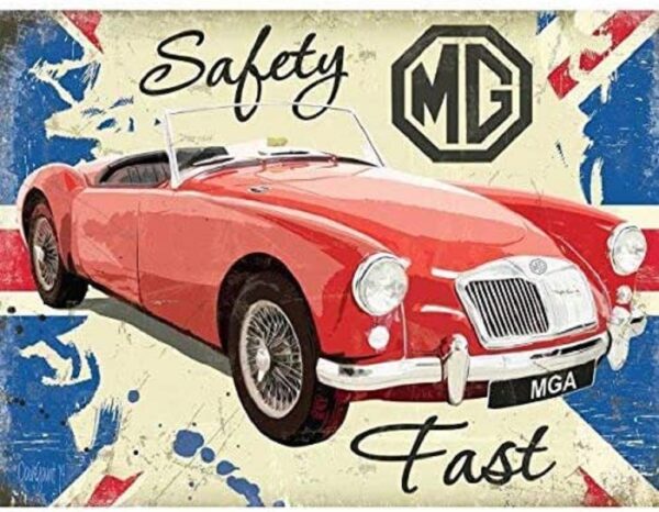 Plaque métal plate 20 x 30 cm : MG Safety Fast – Image 2