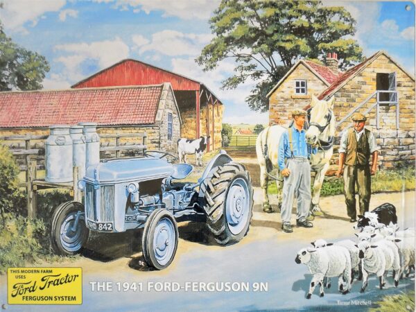 Plaque métal plate 20 x 30 cm : THE 1941 FORD-FERGUSON 9N – Image 2
