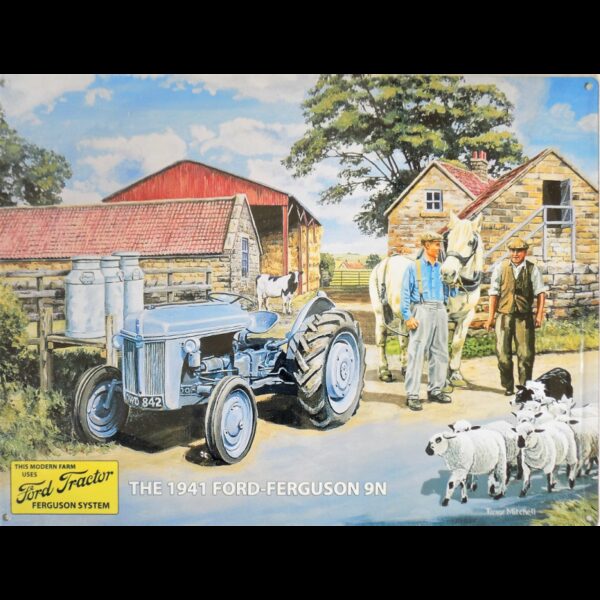 Plaque métal plate 20 x 30 cm : THE 1941 FORD-FERGUSON 9N