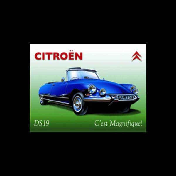 Plaque métal publicitaire 30x40 cm bombée : CITROËN DS19