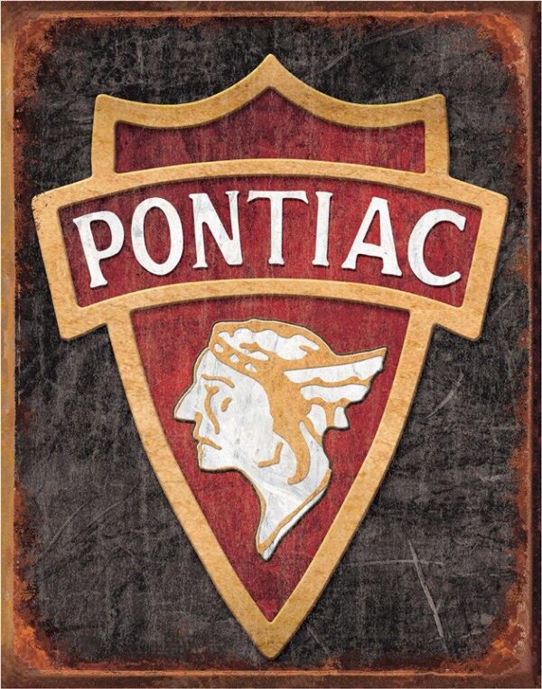 Plaque métal publicitaire 30 X 40 cm plate : Pontiac Logo 1930 – Image 2