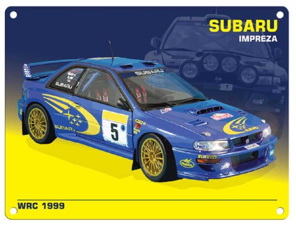 Plaque métal 30 X 40 cm plate : SUBARU IMPREZA – Image 2