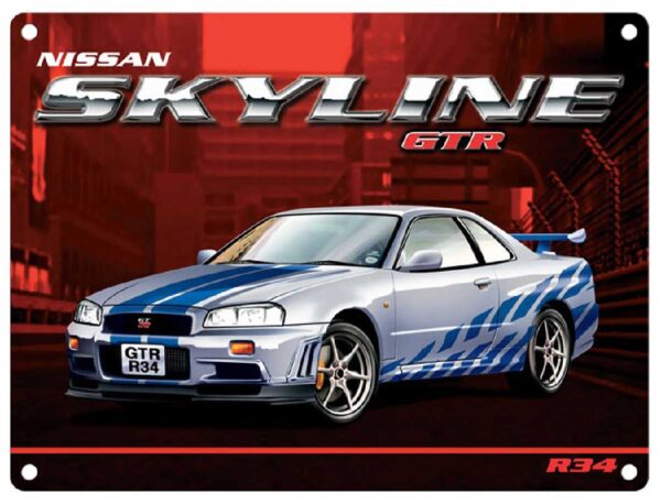 Plaque métal 30 X 40 cm plate : NISSAN SKYLINE GTR – Image 2